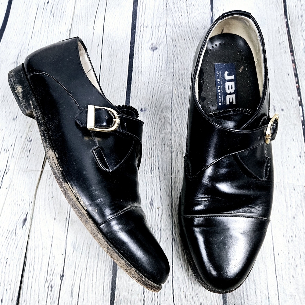 JBE | monk strap cap toe leather dress shoes
